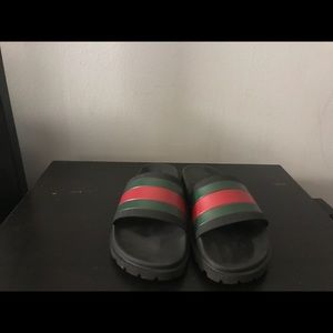 Men Gucci web slide sandal